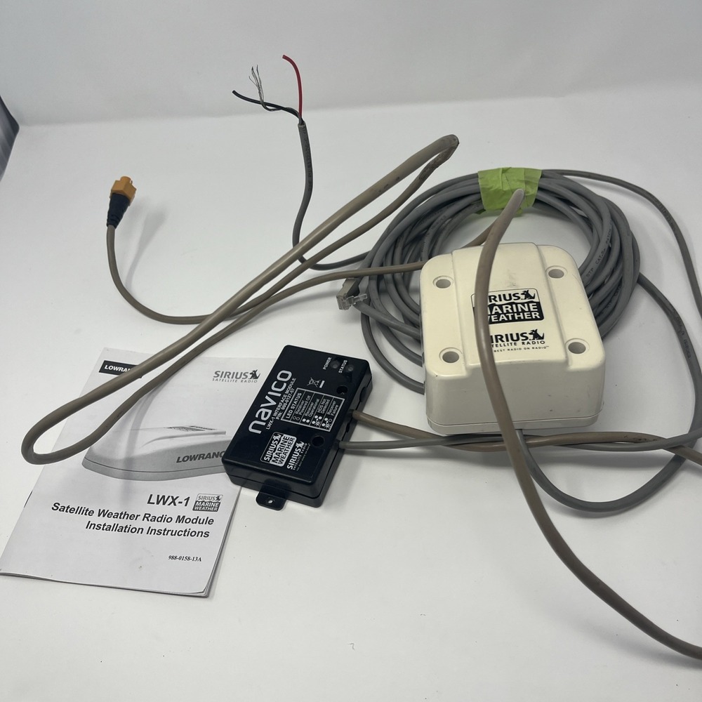 Lowrance LWX-1 Sirius Marine Satellite Radio, Weather Antenna Navico Module
